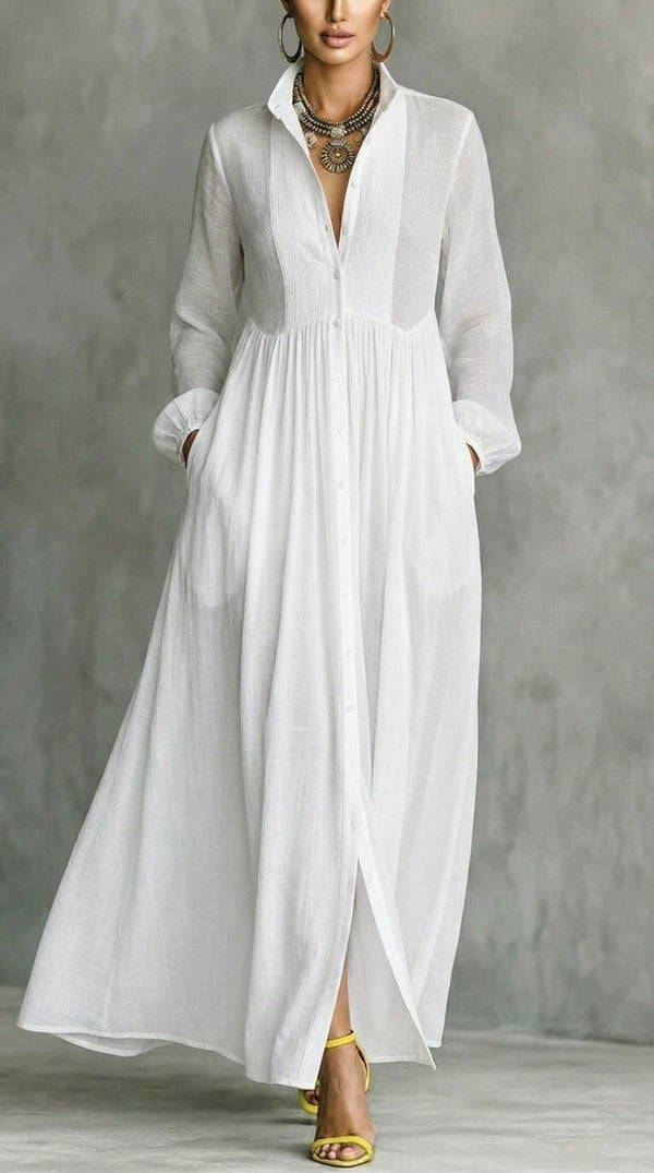 Kelly | Robe Élégante en Lin et Coton